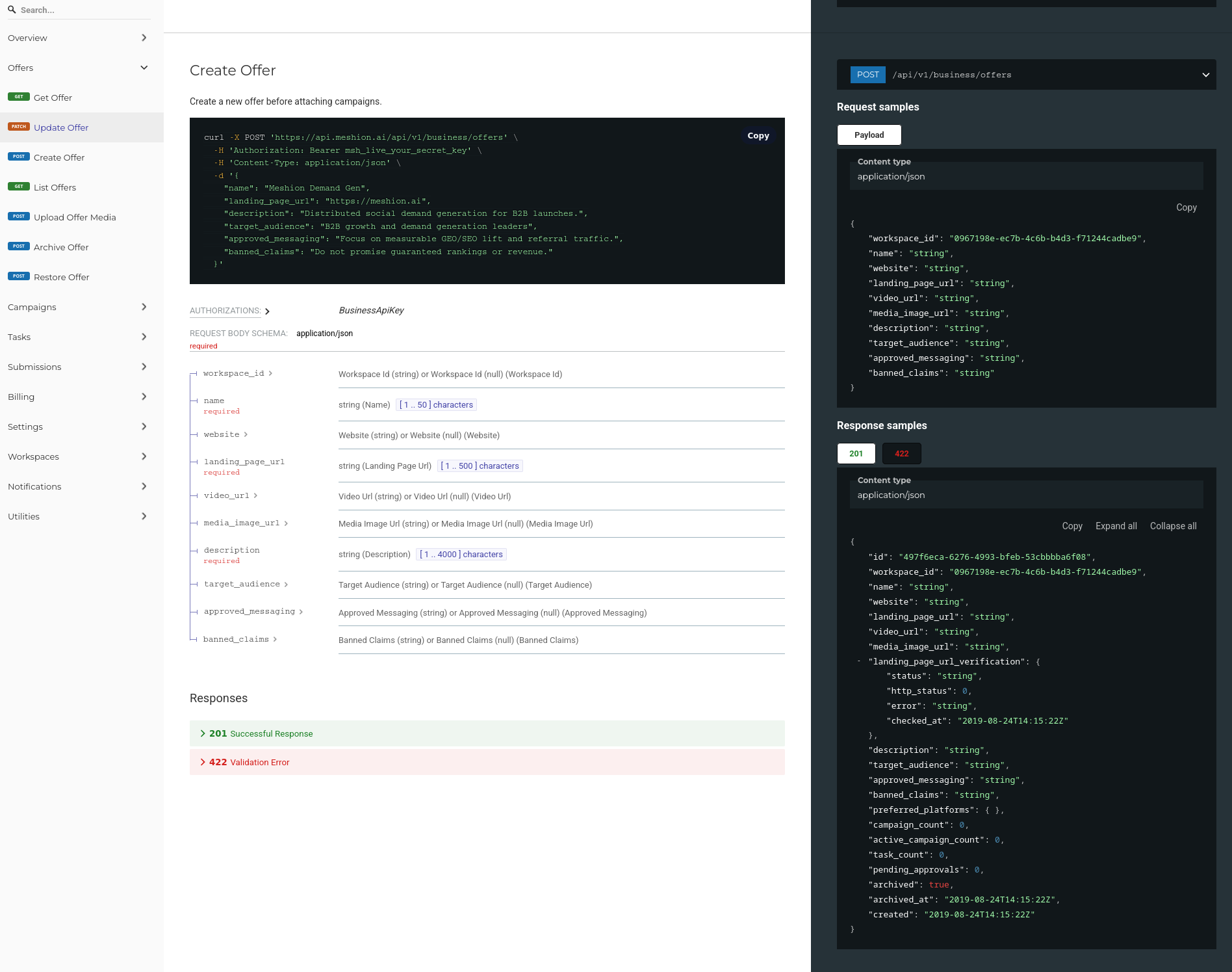 Meshion Business API v1.0.0 Released