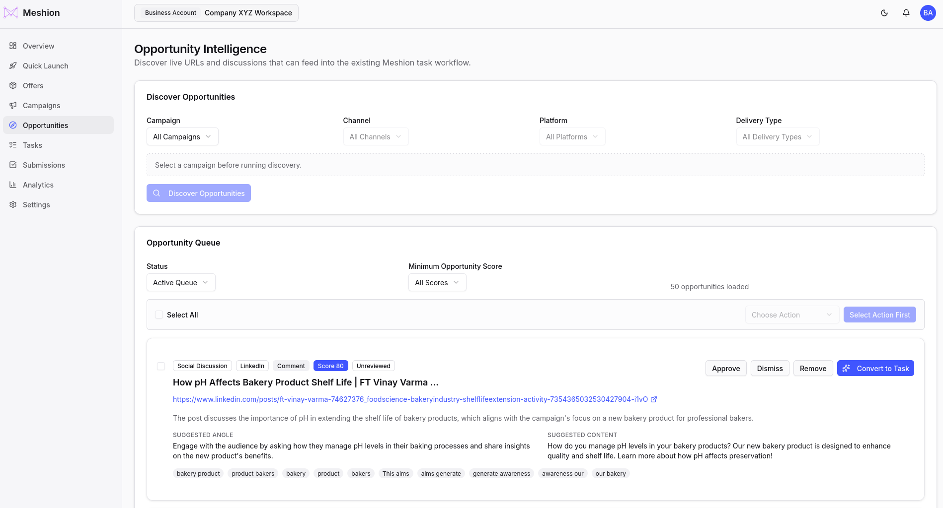 Introducing Meshion Opportunity Intelligence